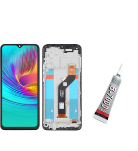 İnfinix Hot9 Play Ekran Dokunmatik Çıtalı (SİYAH) B7000 YAPIŞTIRICI