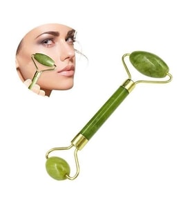 OLLEVRA Çift Taraflı Cilt Yüz Masaj Aleti Jade Roller Yeşim Taşı