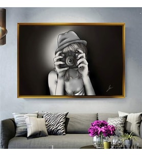 Altın Çerçeveli dekoratif tablo l77 (Gold)