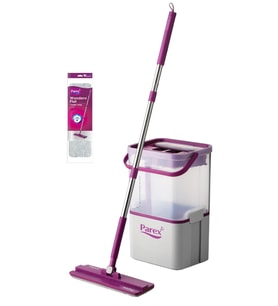 Wondero Flat Şeffaf Temizlik Seti + Yedek Mop Avantaj Paketi