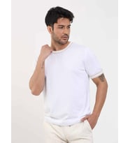 Dufy Beyaz Erkek Slim Fit Düz O Yaka Kazak - 104646
