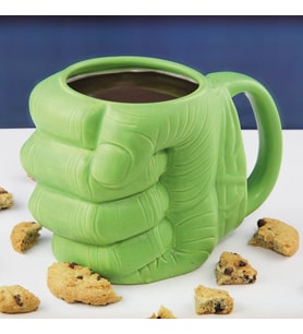 Livava Hulk Yumruk Porselen Kupa, Yeşil, 14x11