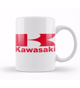 Kawasaki Logo Kupa Bardak Porselen