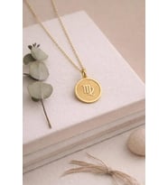 Kişiye Özel 925 Ayar Gümüş Başak Burcu Sembol Kolye (Gold)