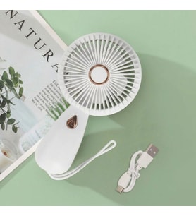 3 Kademeli Çanta Tipi El Fanı – Taşınabilir Mini Serinletici Silikon Askılı Fan ZB103 (5680)