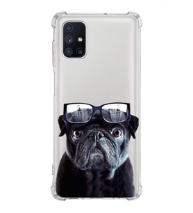 PrintiFy Samsung Galaxy M51 Uyumlu Köpek 3 Baskılı Şeffaf Köşe Korumalı Antişok Kılıf