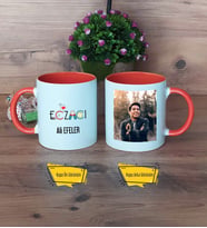 Eczacı Kupa Bardak Turuncu Fotoğraflı Eczacıya Hediye Eczacılar Günü Hediyesi