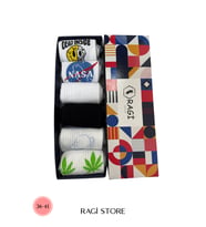 6'lı Karışık Desen Unisex Kolej Çorap