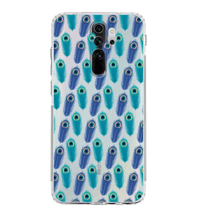 PrintiFy Xiaomi Redmi Note 8 Pro ile Uyumlu Nazar Boncuğu 4  Kamera Korumalı Şeffaf Silikon Kılıf