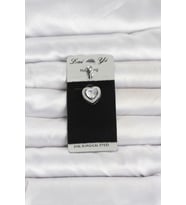 316L Cerrahi Çelik Zirkon Taşlı Kalp Model Göbek Piercing TJ-PR1389