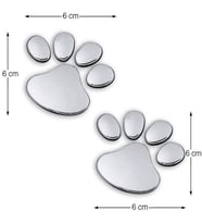 4 Adet 3D Kabartmalı Kedi Pati Etiket Otomobil Yapıştırma