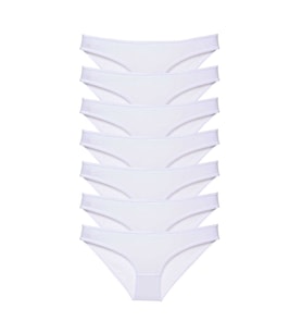 7 adet Süper Eko Set Likralı Kadın Slip Külot Beyaz