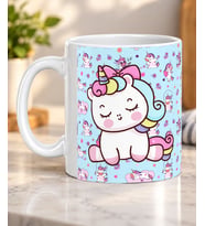 Sevimli Unicorn Yavrusu Desenli Çocuklara Hediye Porselen Kupa Bardak