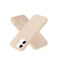 İphone 12 Kılıf Nano İçi Kadife Silikon - Pudra