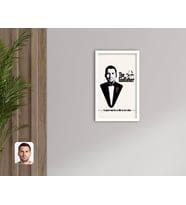 BK Gift Kişiye Özel Godfather Baba Tasarımlı Dekoratif Ahşap Beyaz Çerçeveli Tablo-8
