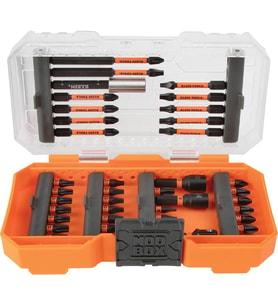 Klein Tools 33801 Darbeli Sürücü Ucu Seti, Proflex, S2 Çelik Phillips, Oluklu, Kare, Torx Uçları, Kı