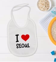 BK Kids I Love Seoul Tasarımlı Bebek Mama Önlüğü - Model 1