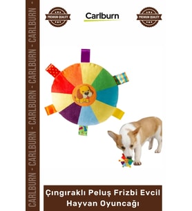 #Petshop İnteraktif Sesli Isırma Çekiştirme Yumuşak Çıngıraklı Peluş Frizbi Evcil Hayvan Oyuncağı
