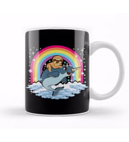 Cute Sloth Riding Narwhal The Unicorn Of The Sea Kupa Bardak Porselen