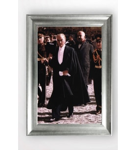 Gümüş Çerçeveli Atatürk Tablo cv1075