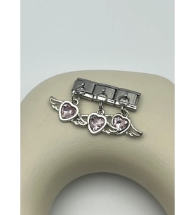 Çelik Silver Kalp Sallantılı Nomi Charm - 25crm78
