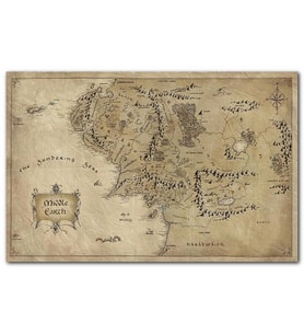 Cakatablo Sauron Gözünde Orta Dünya Haritası Mordor  MDF Tablo