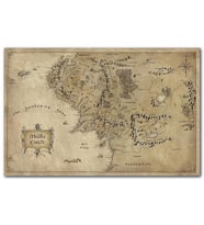 Cakatablo Sauron Gözünde Orta Dünya Haritası Mordor  MDF Tablo