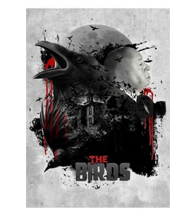 The Bırds - Alfred Hitchcock Tablo Ahşap Poster Dekoratif