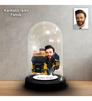 KİŞİYE ÖZEL TIRCI TASARIM IŞIKLI KARİKATÜR FANUS BİBLO FN127