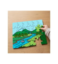 Dağlardan Gelen Su - Nehir -Doğa Tasarımlı 24 Parça Ahşap Çocuk Puzzle MPK0856