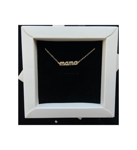 Gold Kaplama Mama (Anne) Yazılı Gümüş Bileklik