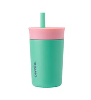 Owala 12 oz 355 ml Çelik Termos Suluk – Vakumlu Sızdırmaz Çocuk Okul Matara 355 ml (Pembe-Turkuaz)
