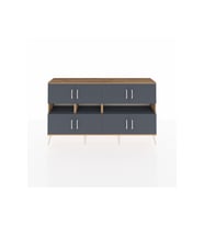 Arges Konsol 8 Raflı 8 Kapaklı 176x30x99 Çam-Antrasit
