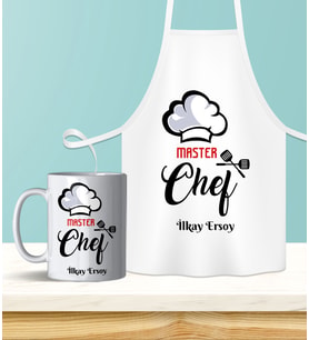 Kişiye Özel En İyi Chef- Aşçı Mutfak Önlüğü & Kupa Seti