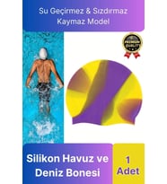 Premium Su Geçirmez Sızdırmaz Kaymaz Elastik Yüzme Şapkası Kaliteli Silikon Deniz Havuz Yüzme Bonesi
