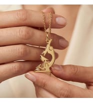 Kişiye Özel 925 Ayar Gümüş Mikroskop Model Kolye (Gold)