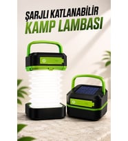 Led Lamba Kamp Lambası Hafif Taşınabilir Şarj Süreli Akordeon El Fenerli