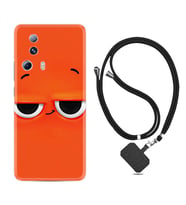 Xiaomi Mi 13 Lite Kılıf Resimli Boyun Askılı İpli Desenli Silikon Series Orange 1830