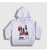 Presmono Unisex Çocuk Beyaz Band K Pop Baby Monster Babymonster Kapüşonlu Sweatshirt 489008tt