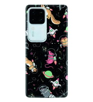 Vivo V30 Kılıf Silikon Desen Özel Seri Planet Animals 1771
