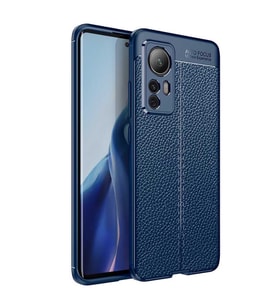 Xiaomi Mi 12 Kılıf Deri Tarzı Niss Silikon Case Kapak (Lacivert)