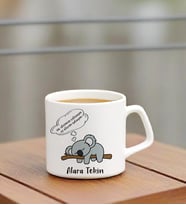 İsme Tembel Koala Temalı Espresso Bardak