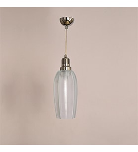 Avize Çarşısı Albatros Krom Renkli, Camlı, Tekli Sarkıt Avize, BS.7422-51-01 Ş