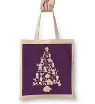 Lilo and Stitch Christmas Tree Silhouette Bez Çanta Uzun Saplı