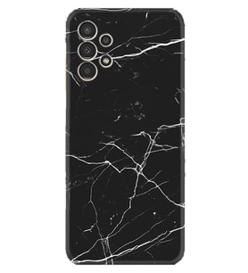 Samsung Galaxy M14 Uyumlu Kılıf Resimli Desenli Baskılı Silikon Siyah Mermer 1299