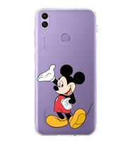 Huawei Honor 8c  Kamera korumalı Kapak Mickey Mouse Tasarımlı  Şeffaf Kılıf