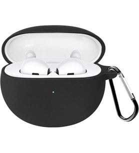 Xiaomi Redmi Buds 4 Active için Kılıf Askılı Mat Silikon Siyah [Redmi Buds 4 Active ile Uyumlu Kılıf - Siyah]