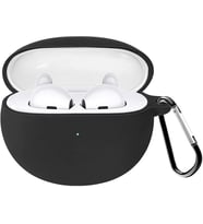 Xiaomi Redmi Buds 4 Active için Kılıf Askılı Mat Silikon Siyah [Redmi Buds 4 Active ile Uyumlu Kılıf - Siyah]