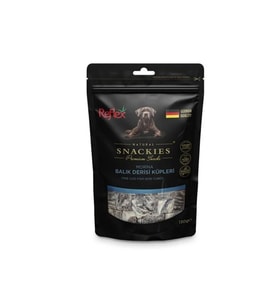 Snackies Natural Balık Derisi Küpleri Tahılsız Köpek Ödül Maması 130 Gr