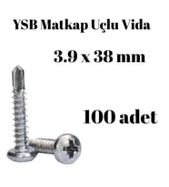 Yıldız Silindir Başlı 3.9x38 YSB Matkap Uçlu Akıllı Vida 100 Adet